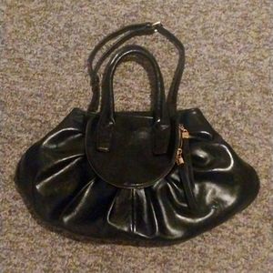 Women patent leather tote handbag